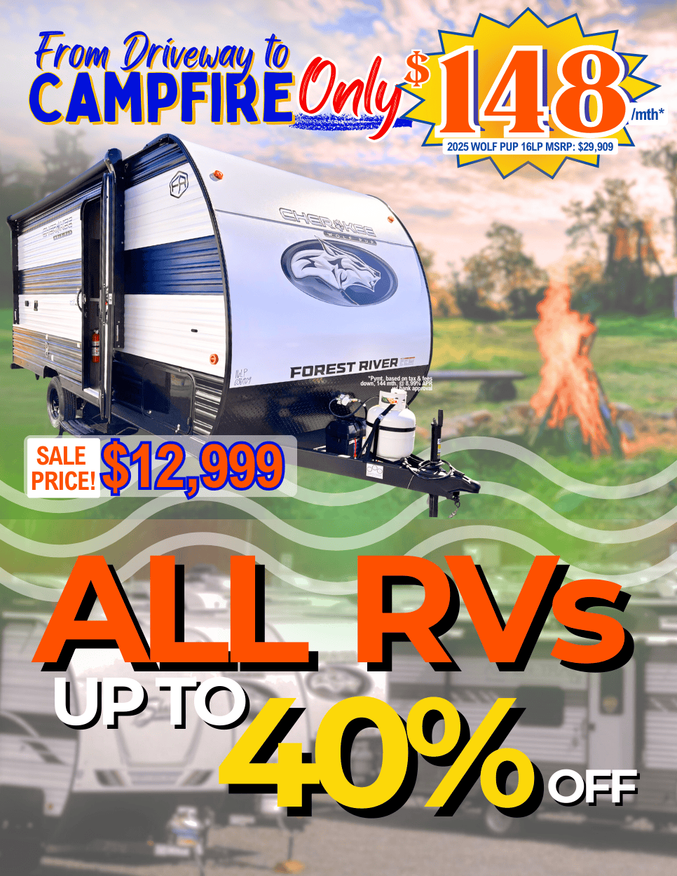 All RVs up to 40% Off!